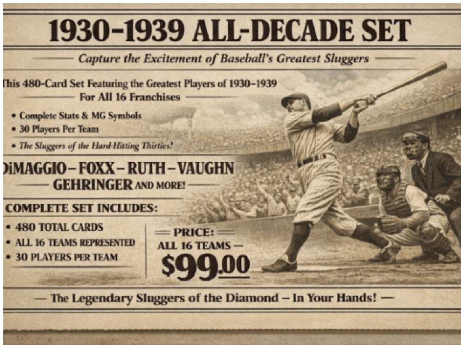 1930-1939 All-Decade Set